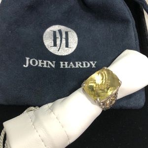 John Hardy 18k gold Batu Kawung Citrine Ring